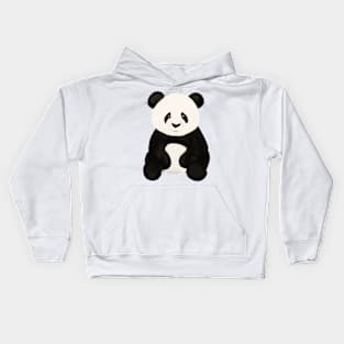 Panda Bear with a Green Background Kids Hoodie